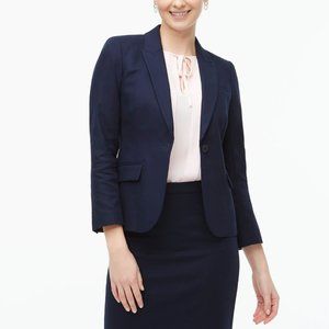 J. Crew Navy Cotton Work Blazer